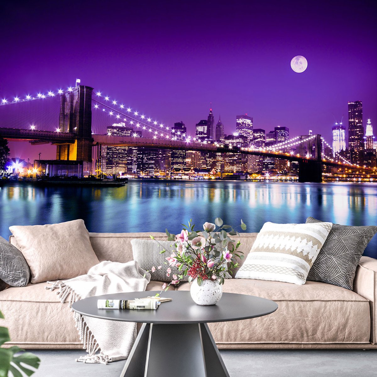 Papier peint panoramique - New York Lune