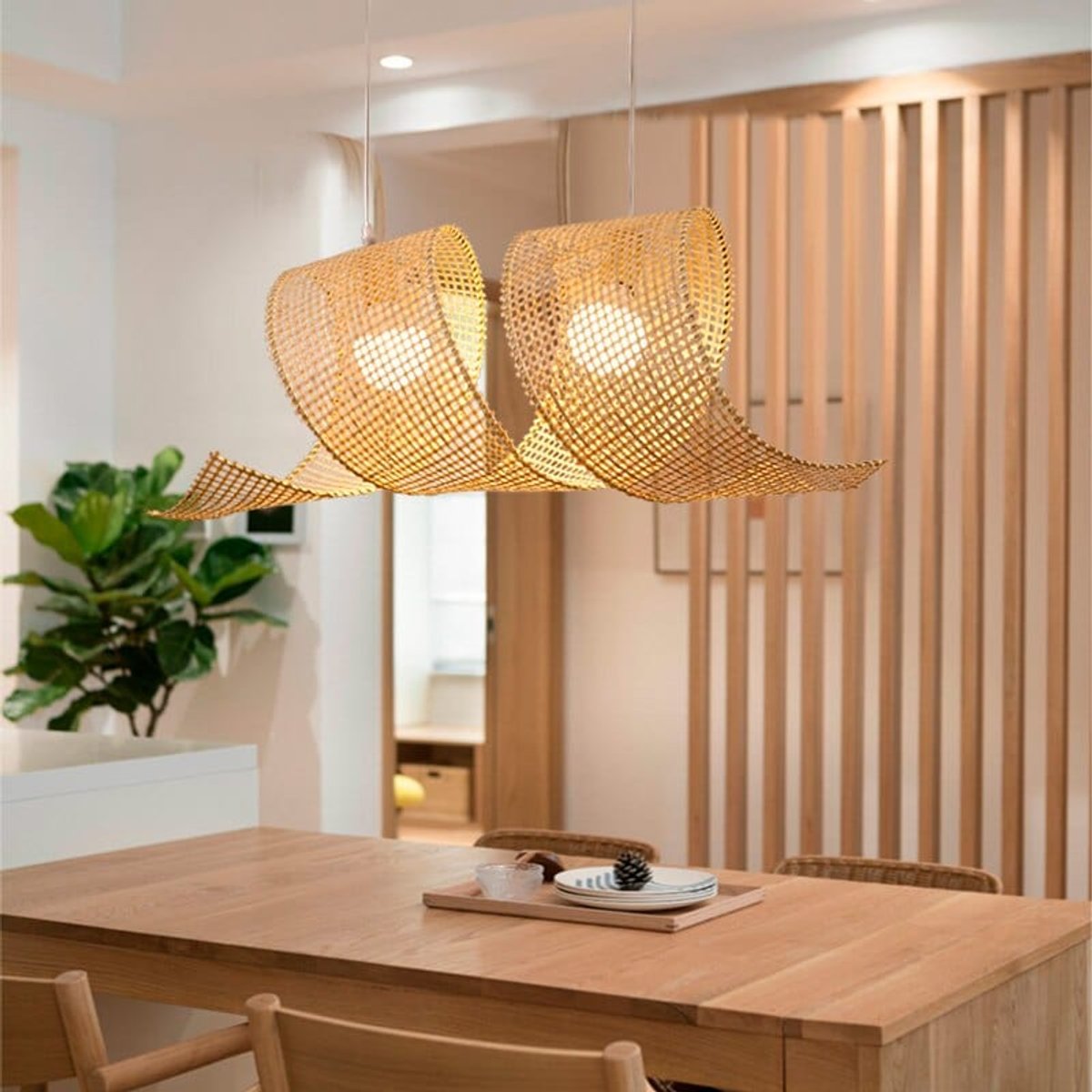 Suspension Bambou Grande Taille