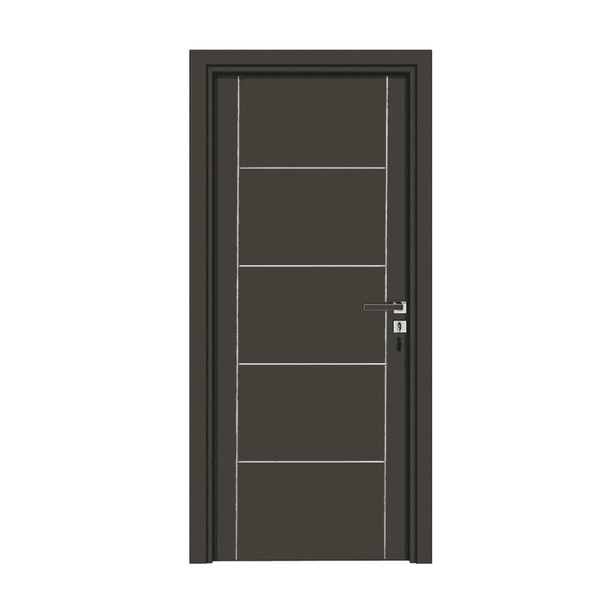 Bloc-porte Casoar 83 cm aspect cuir basalte
