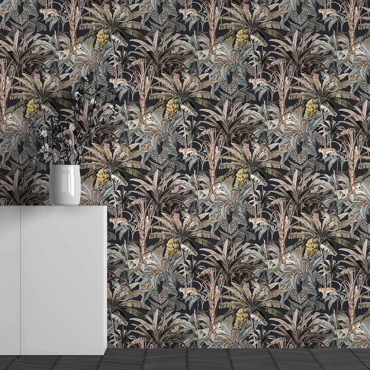 Papier peint panoramique - Motif Feuilles tropicales
