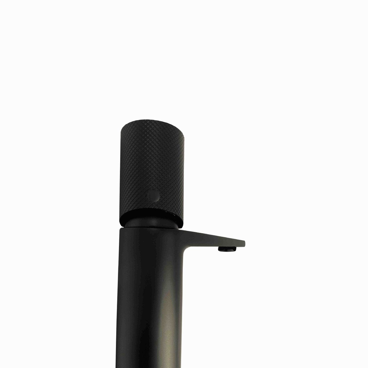 Robinet mitigeur haut strié noir mat