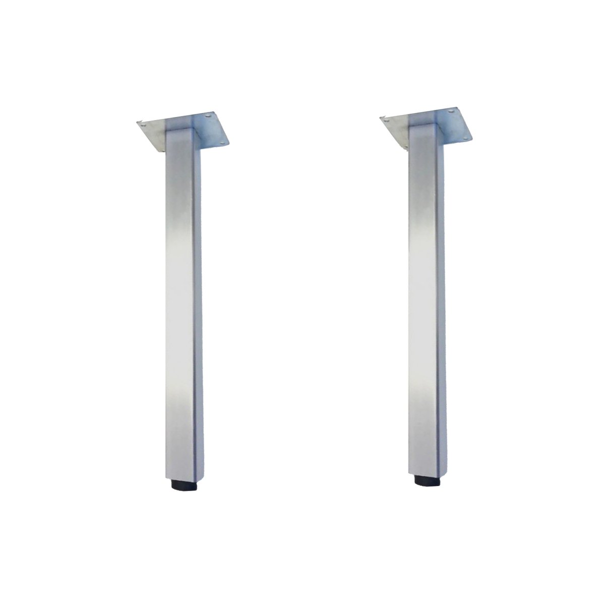 Lot de 2 pieds en métal pour meuble de salle de bain
