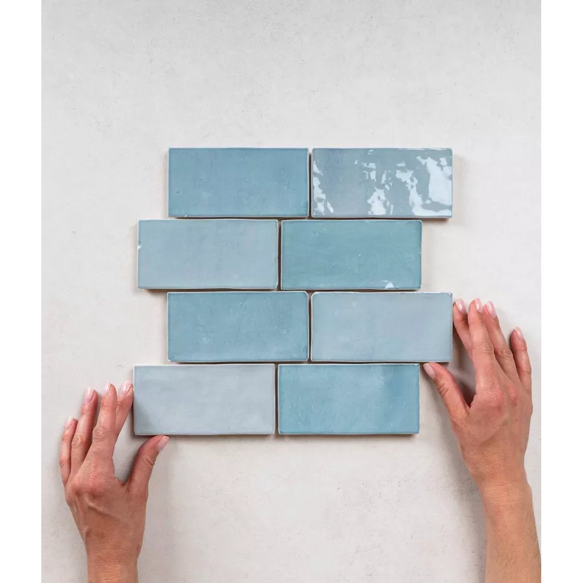 Carrelage Zellige Bleu Ciel FEZ Brillant Aqua