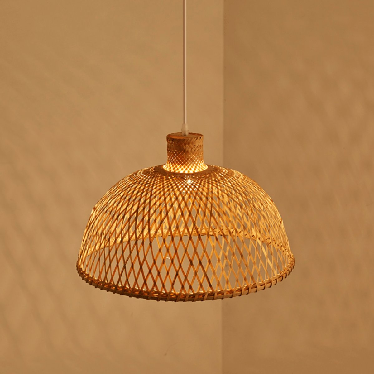 Suspension Bambou Rotin