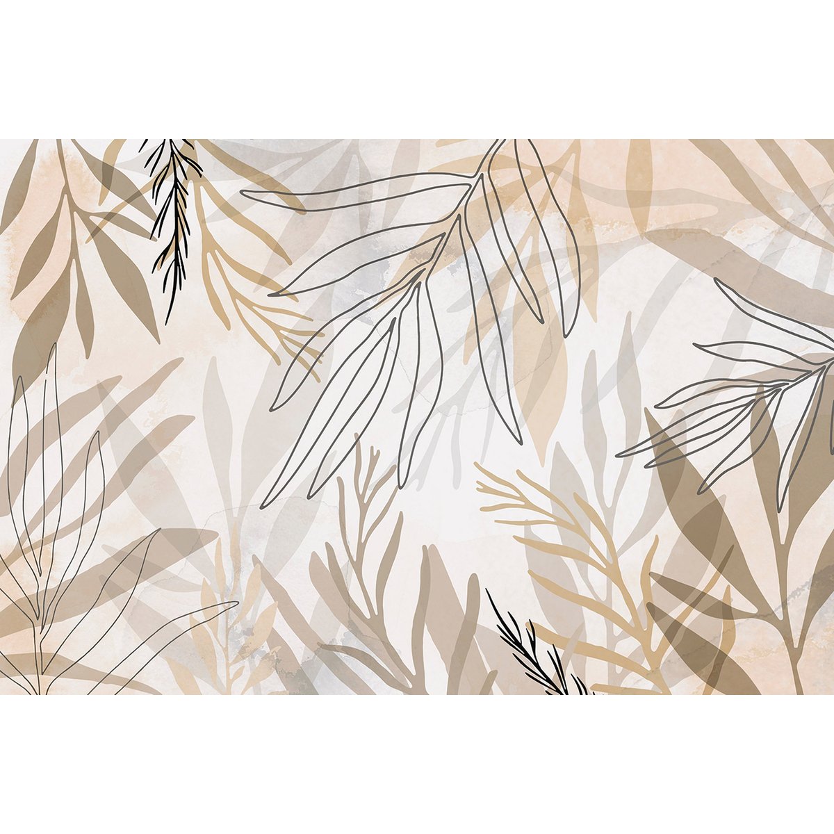 Papier peint panoramique - Feuilles Tropicales