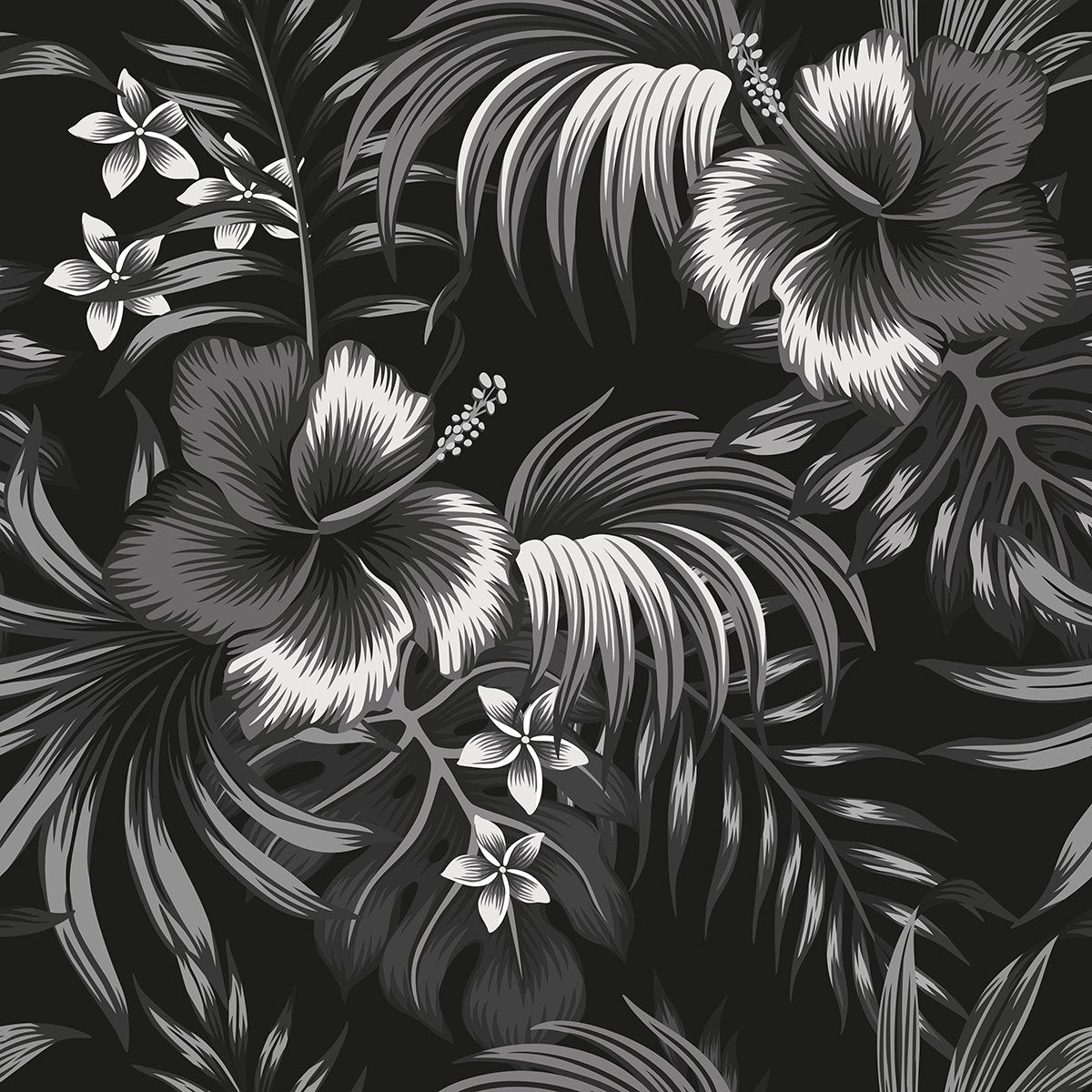 Papier peint panoramique - Fleurs tropicales