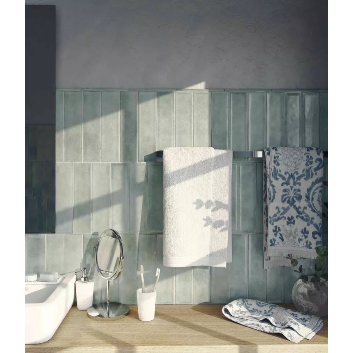 Carrelage Zellige Bleu Ciel NARA Glass Mate