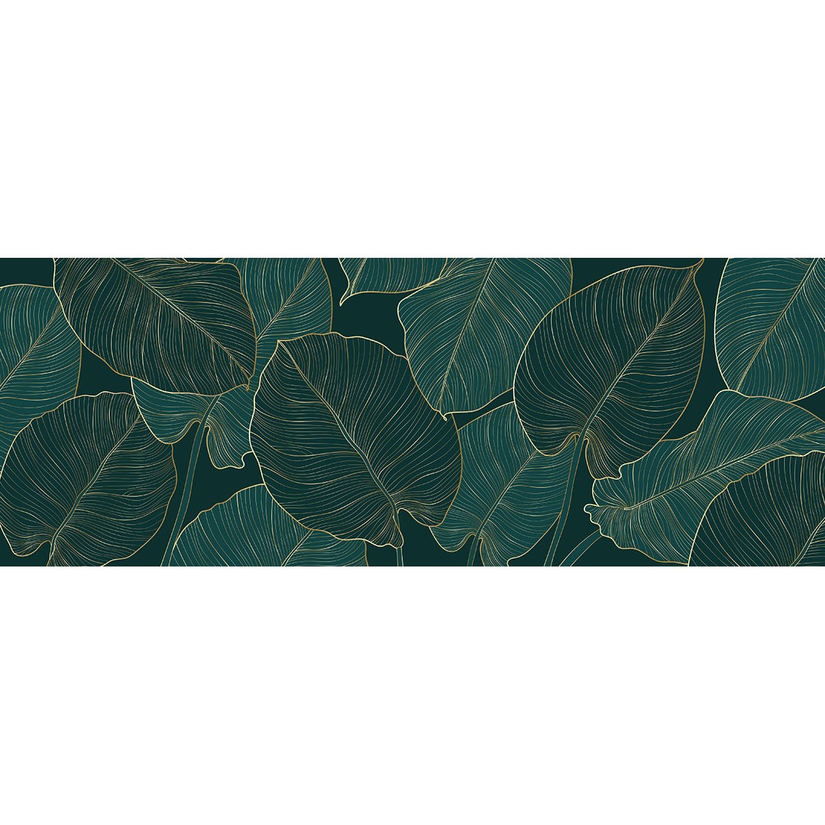 Papier peint panoramique - Feuilles tropicales