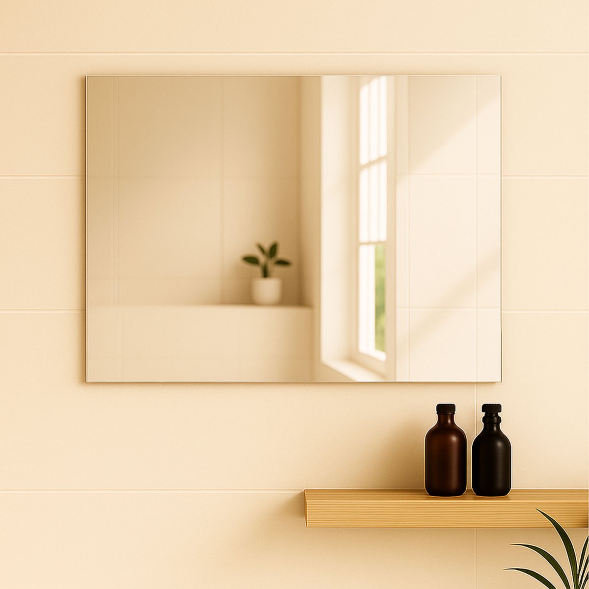 Miroir simple mural pour salle de bain
