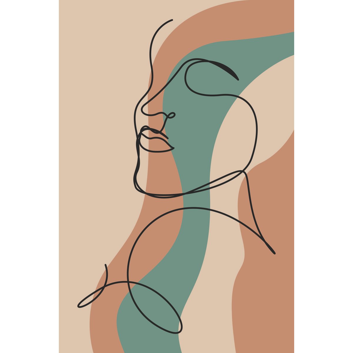Papier peint panoramique - Femme Boho
