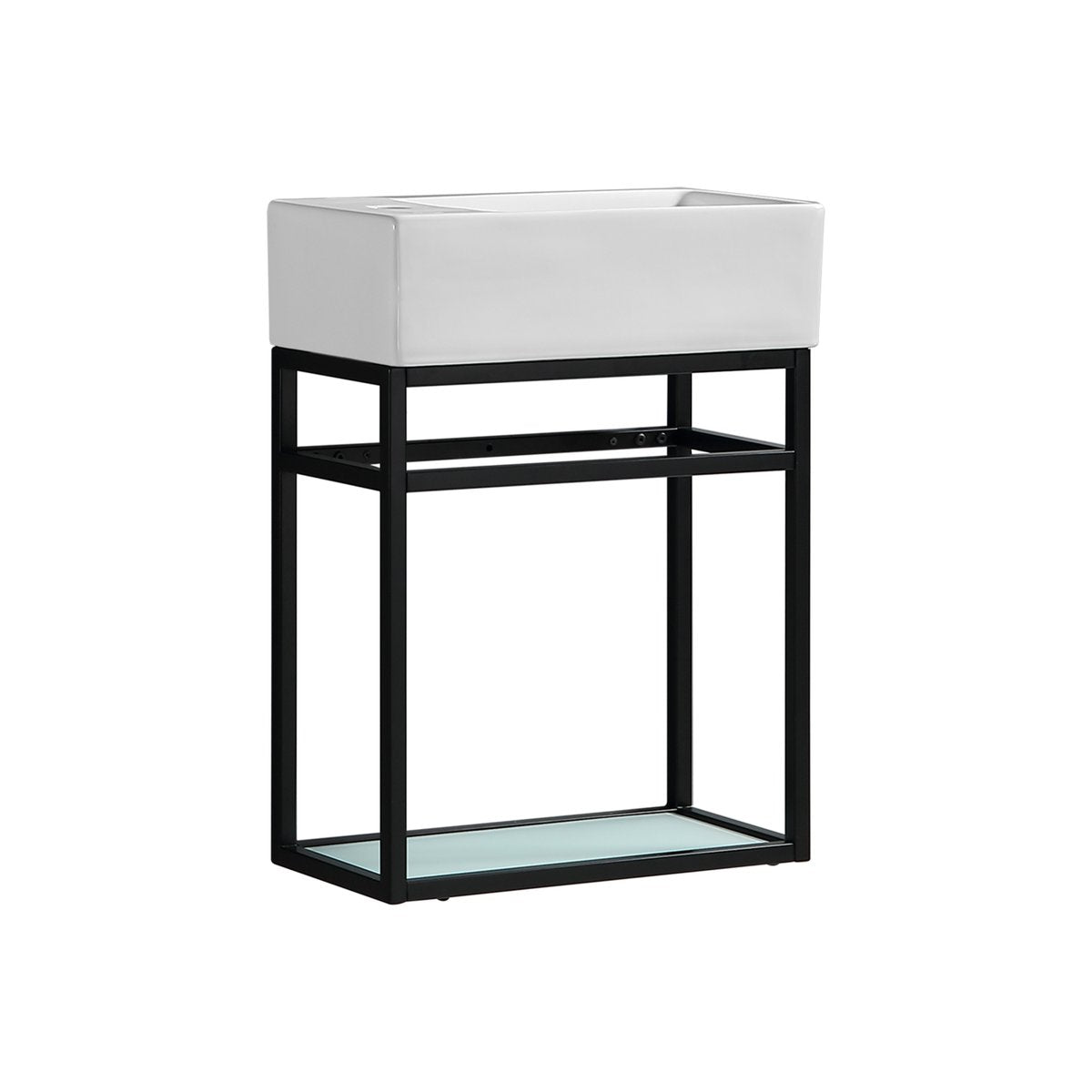 Lave main 50 cm métal noir Aquafredo