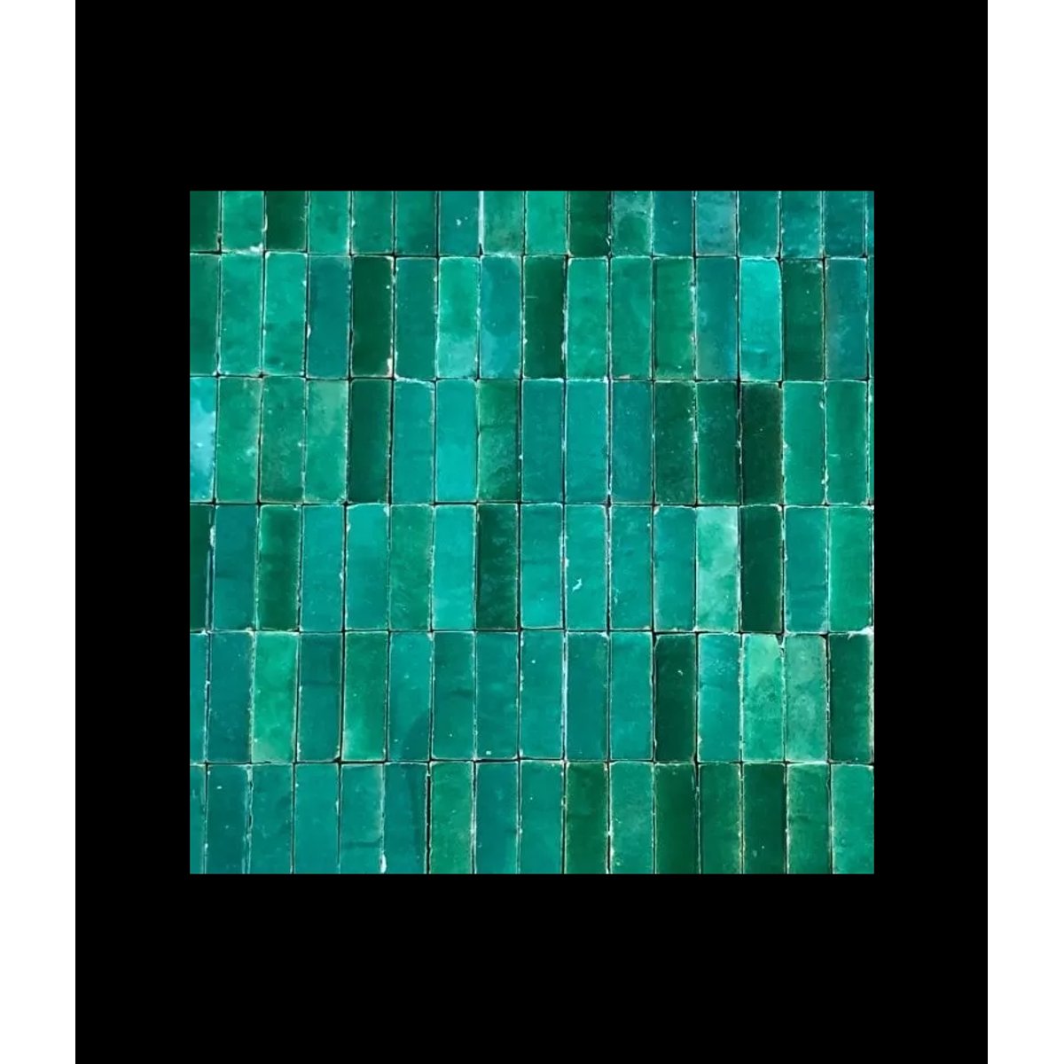 Carrelage Véritable Bejmat Marocain Vert Émeraude (0,89m²)