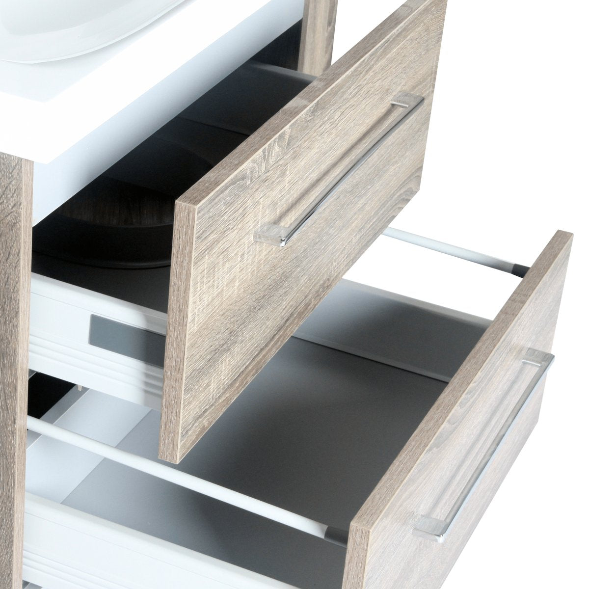 Meuble avec vasque 90 cm chêne californien gris Aquasun
