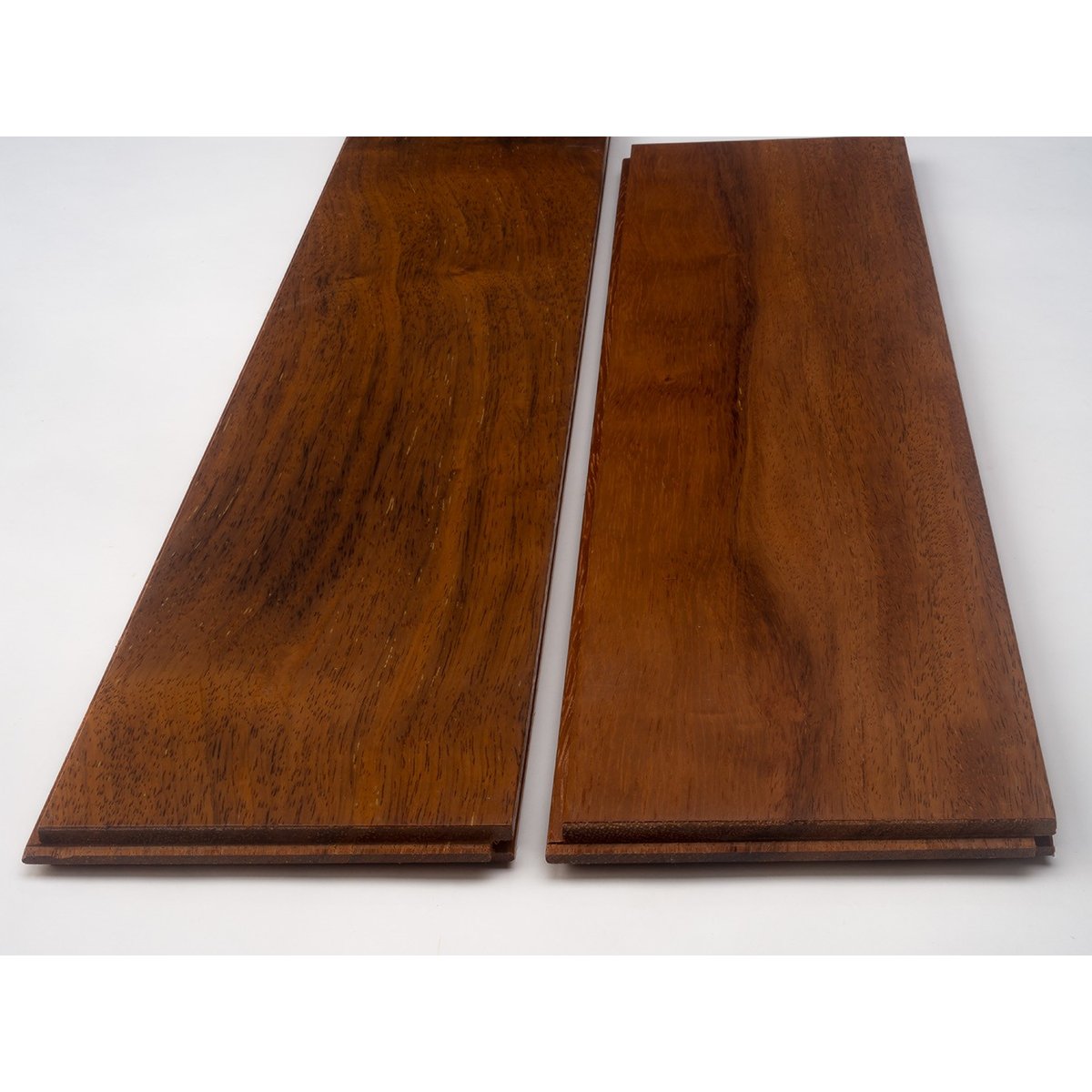 Parquet massif merbau verni - Larg. 14 cm
