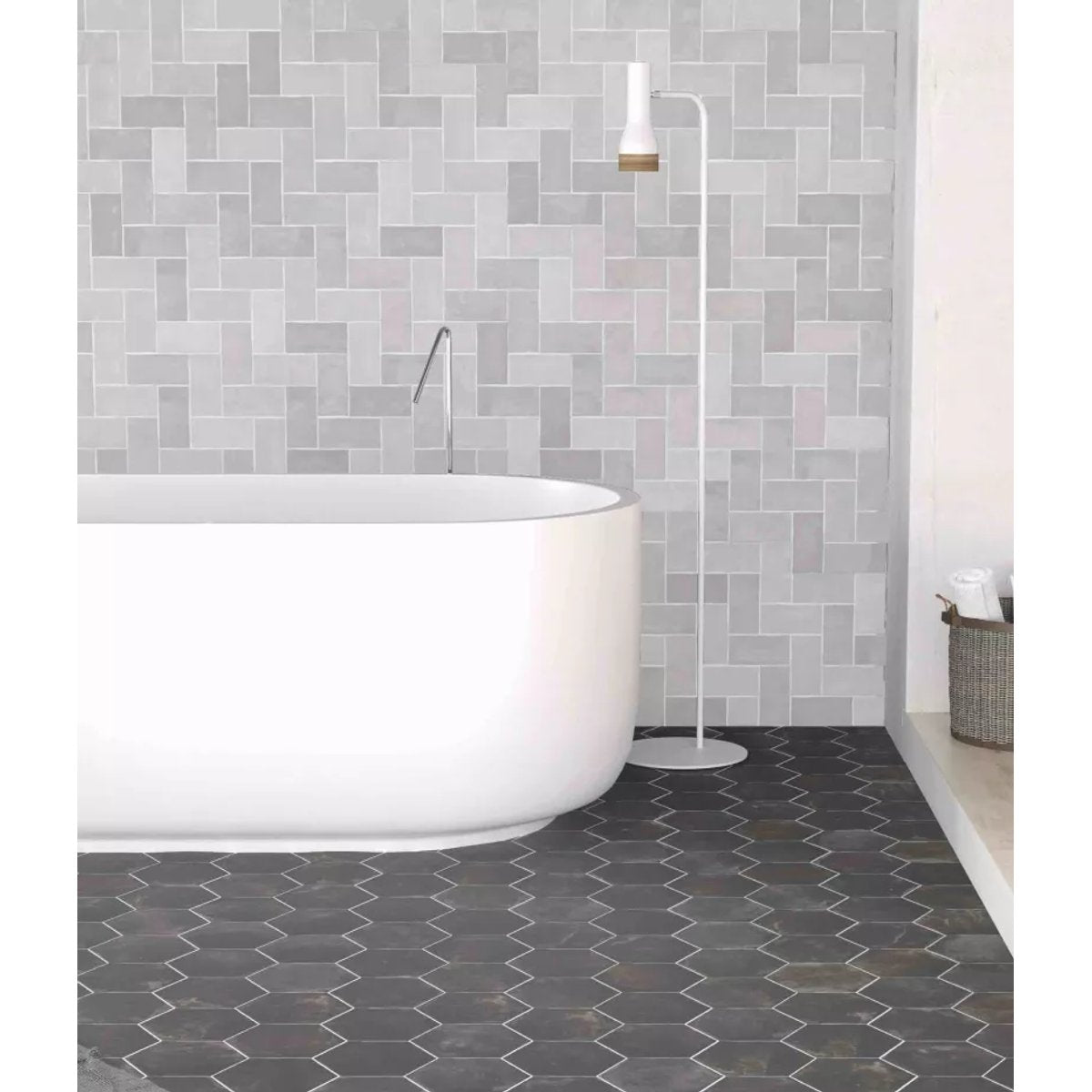 Carrelage Zellige Gris FEZ Brillant Grey
