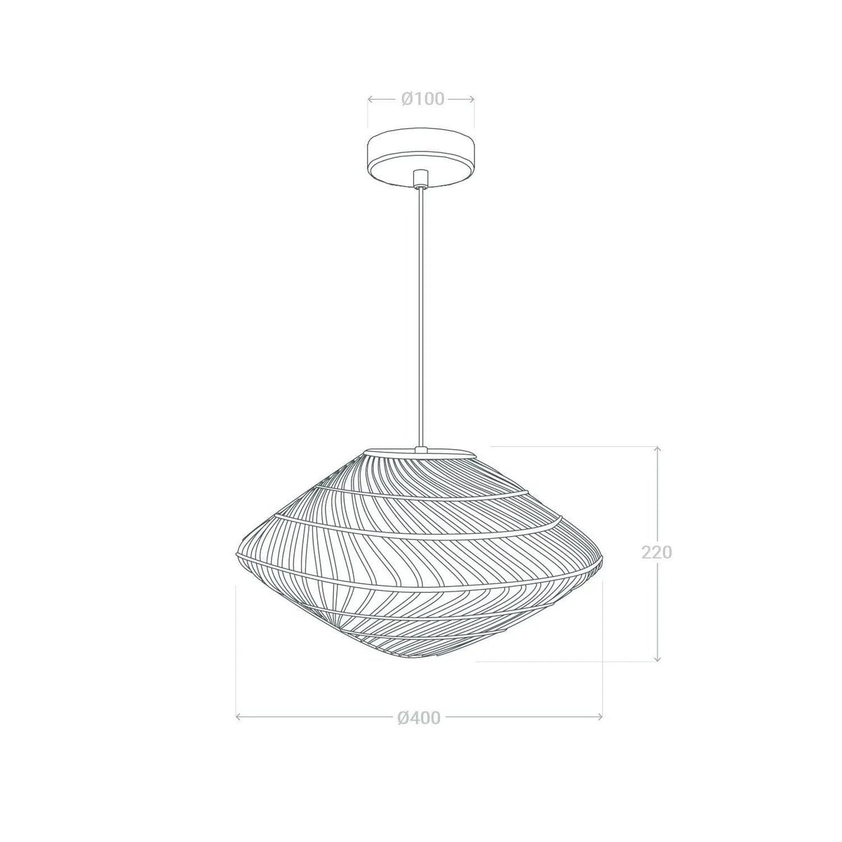 Suspension en Rotin Naturel