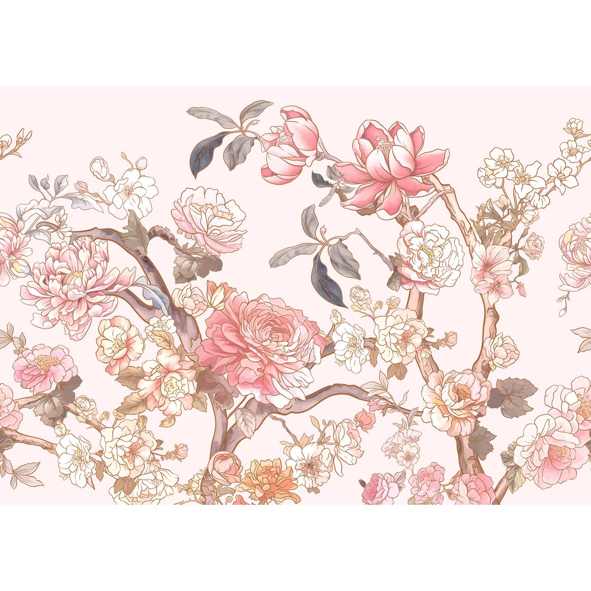 Papier peint panoramique - Fleurs