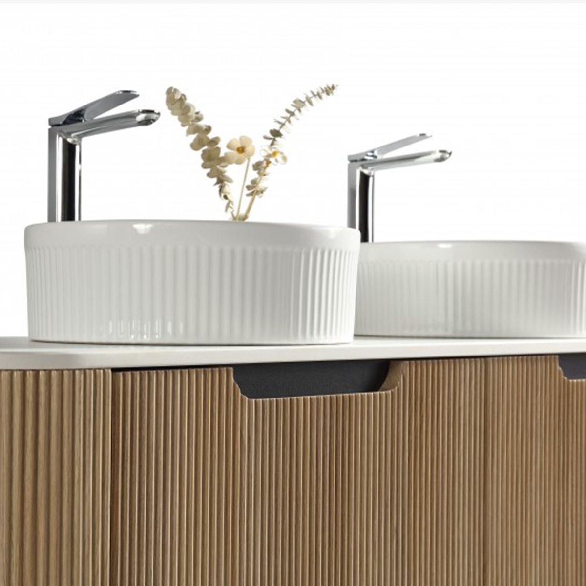 Meuble 140 cm chêne clair Aquagiro double vasque