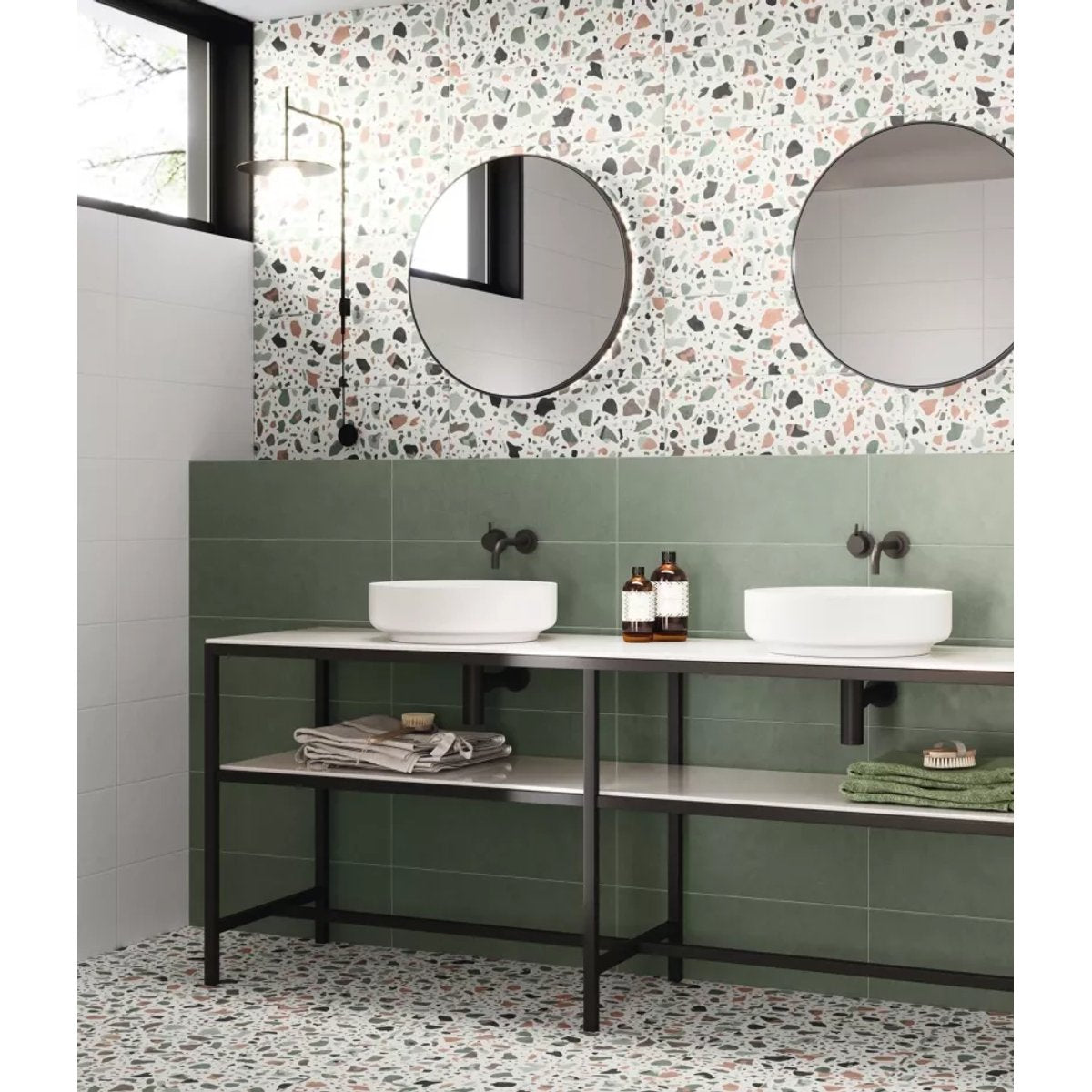 Carrelage effet Terrazzo Vert STAY 20x20 Green