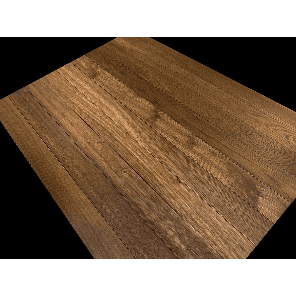 Parquet contrecollé chêne teinte brune - Larg. 9 cm