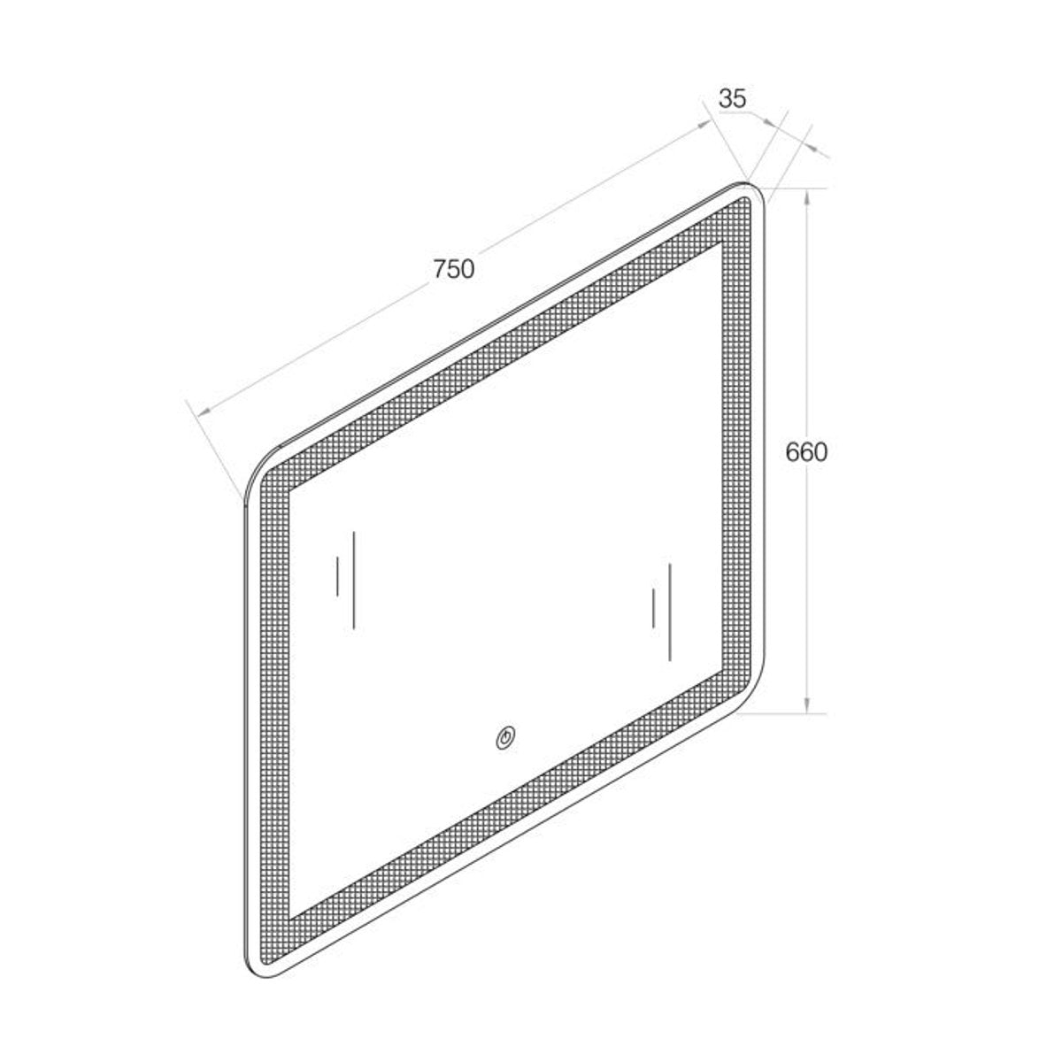 Miroir mural LED pour salle de bain