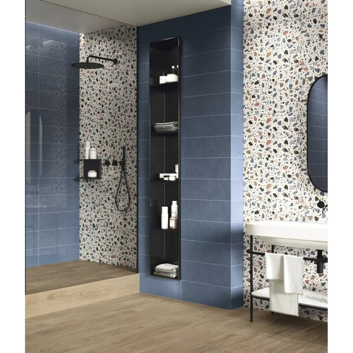 Carrelage effet Terrazzo Bleu STAY 20x20 Blue