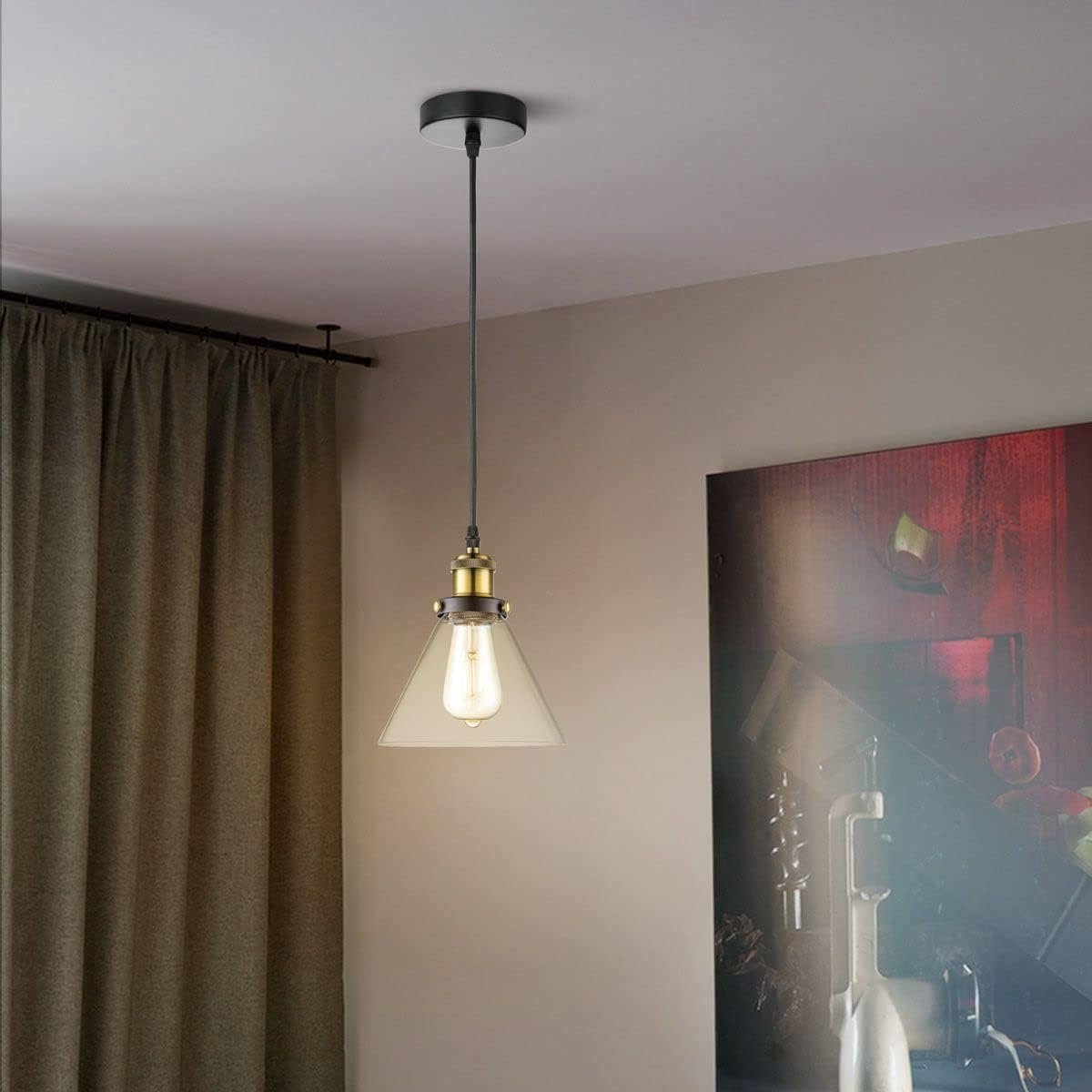 Suspension Laiton et Verre