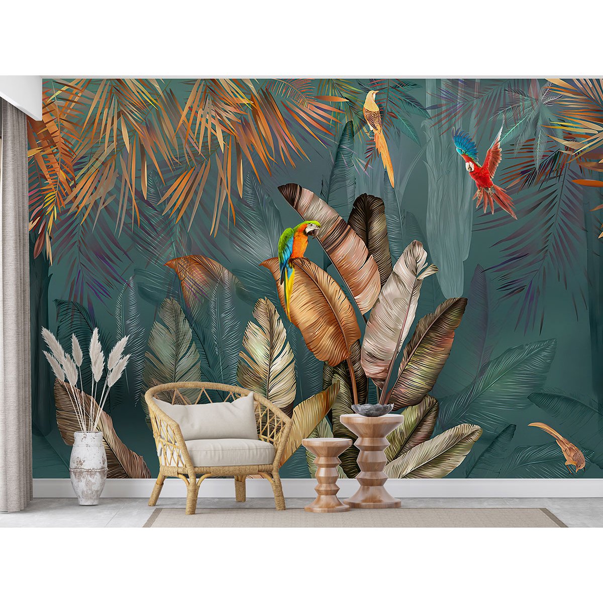 Papier peint panoramique - Tiges tropicales