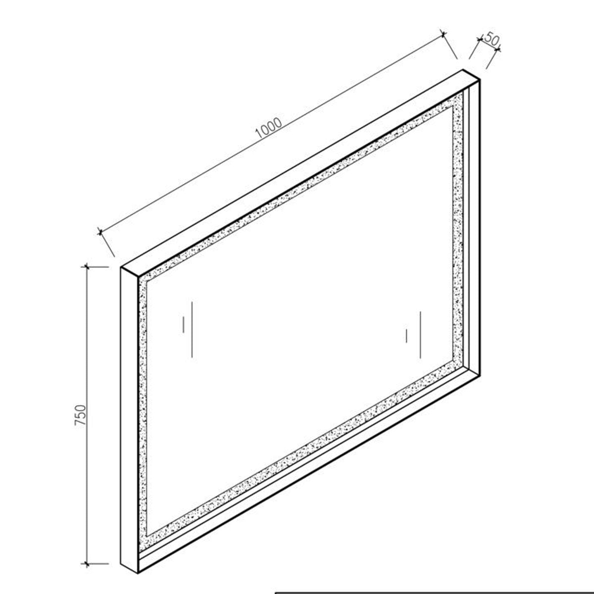 Miroir salle de bain LED avec cadre blanc