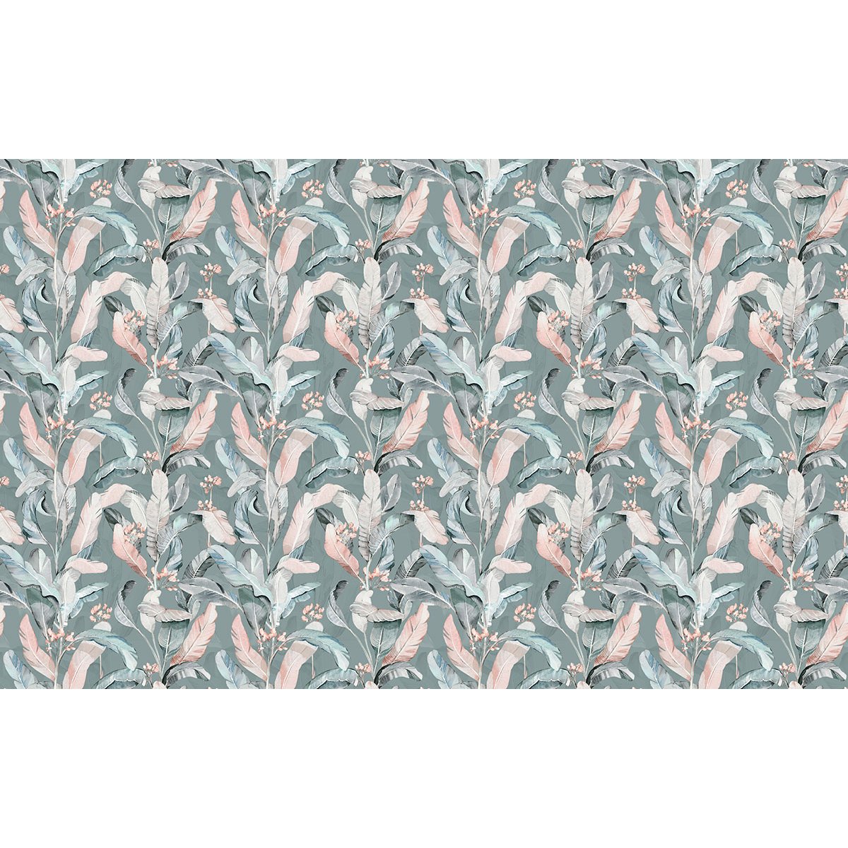 Papier peint panoramique - Motif Feuilles tropicales