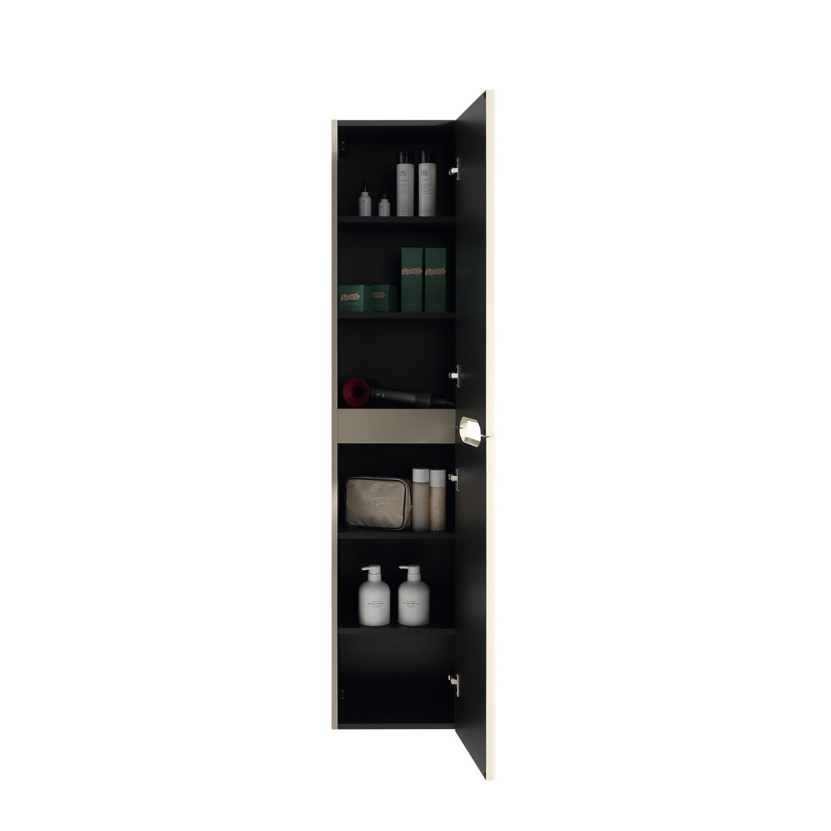 Grand robinet de salle de bain noir mat