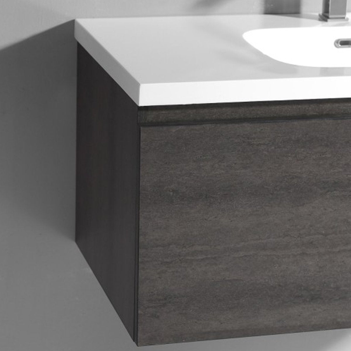 Meuble avec vasque 120 cm gris anthracite Aquaterra