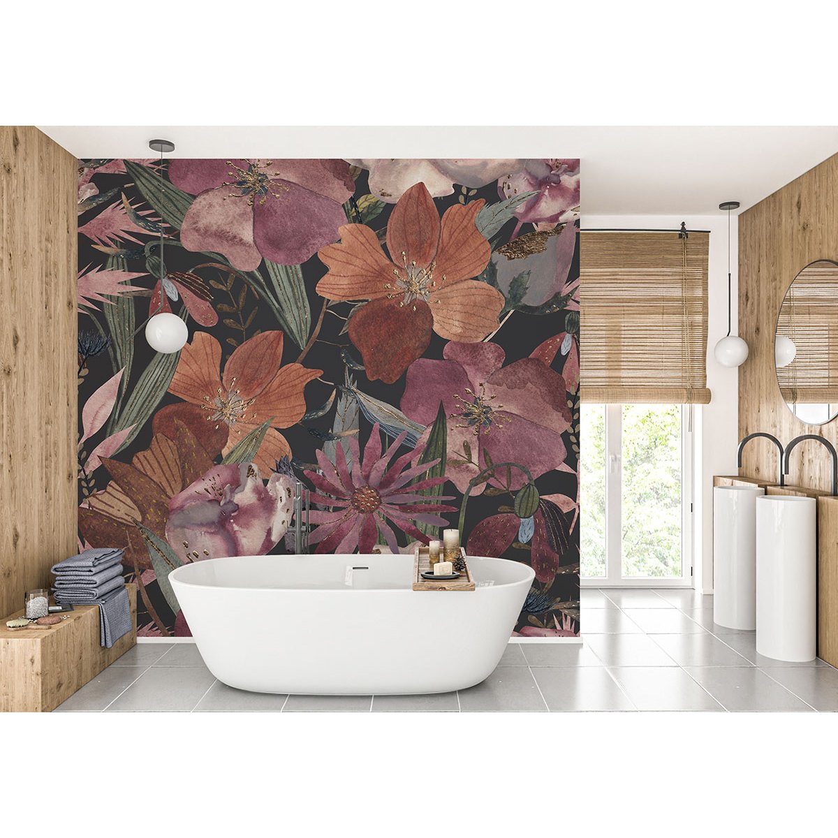 Papier peint panoramique - Fleurs