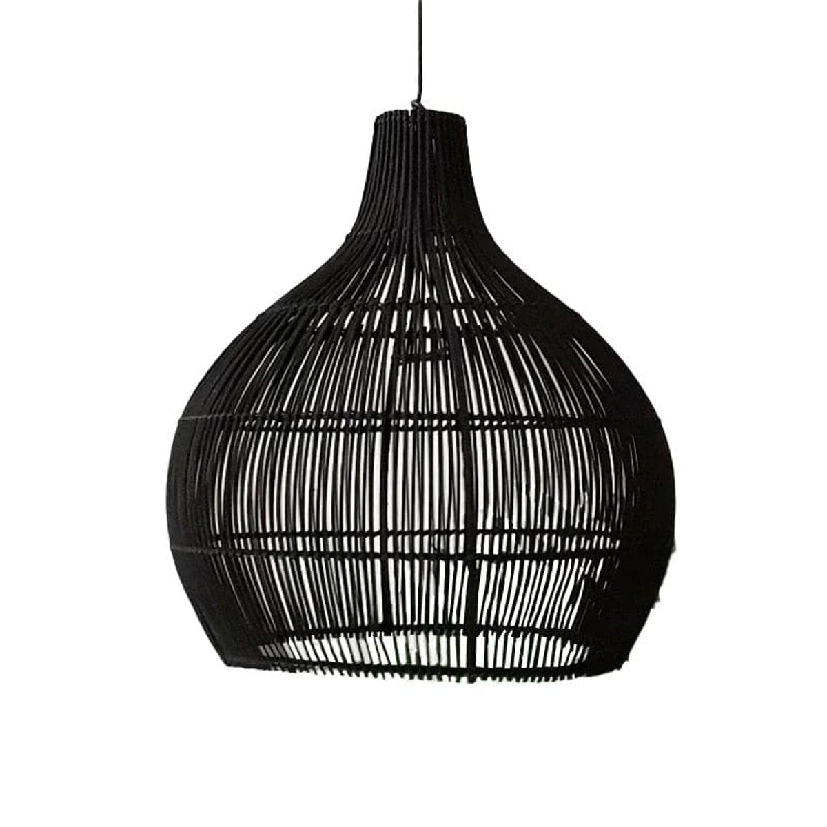 Suspension Rotin Noire