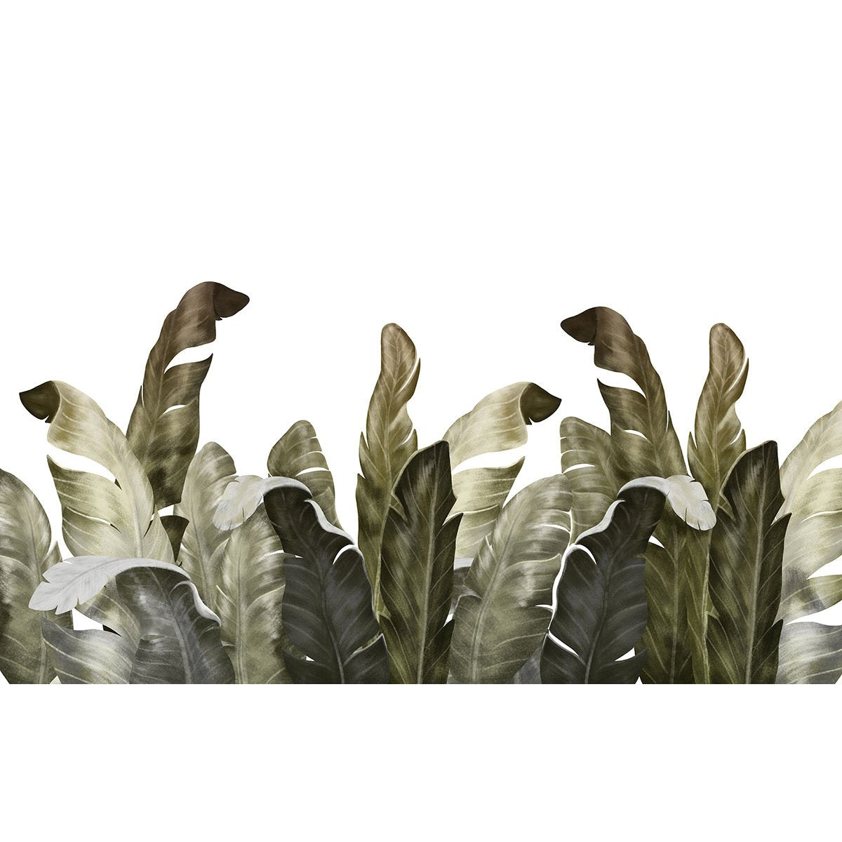 Papier peint panoramique - Feuilles tropicales