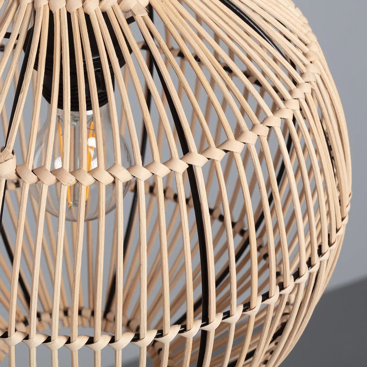 Suspension Boule Rotin