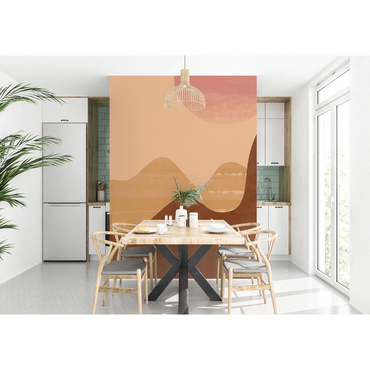 Papier peint panoramique - Montagnes Boho