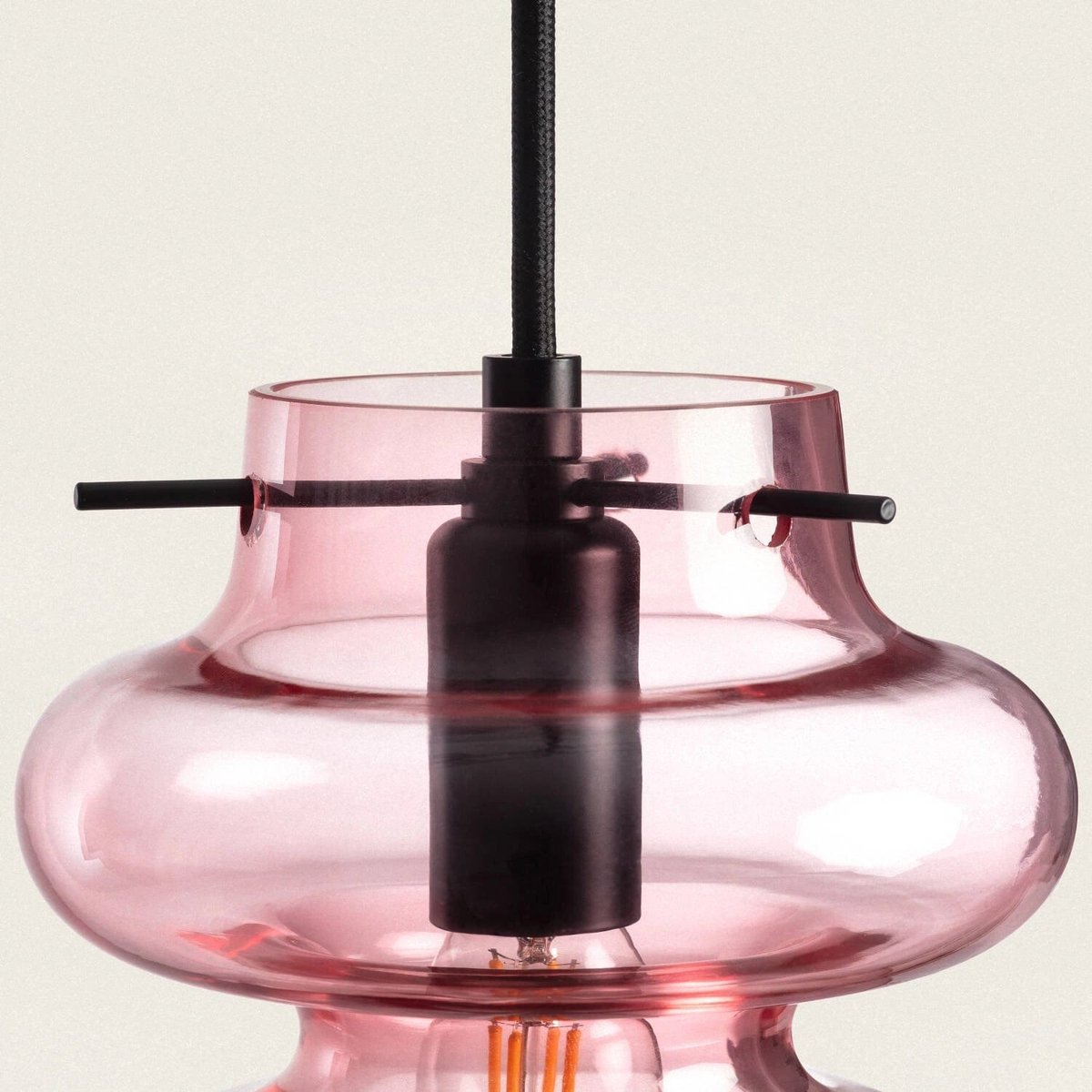 Suspension Verre Rose