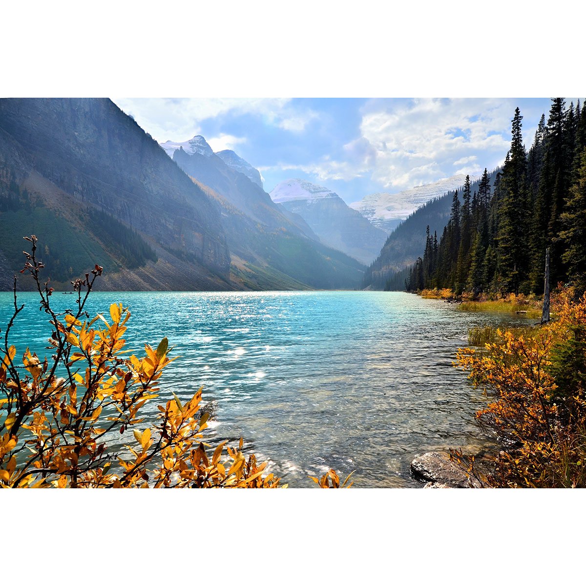 Papier peint panoramique - Lac Montagnes