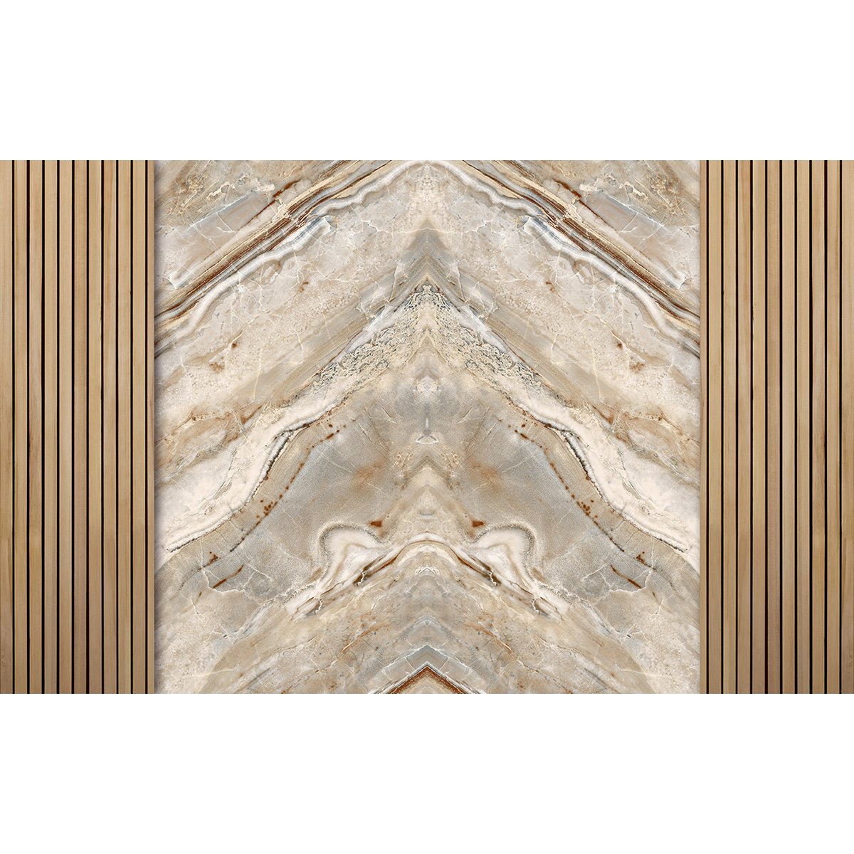 Papier peint panoramique - Motif élégant Bois
