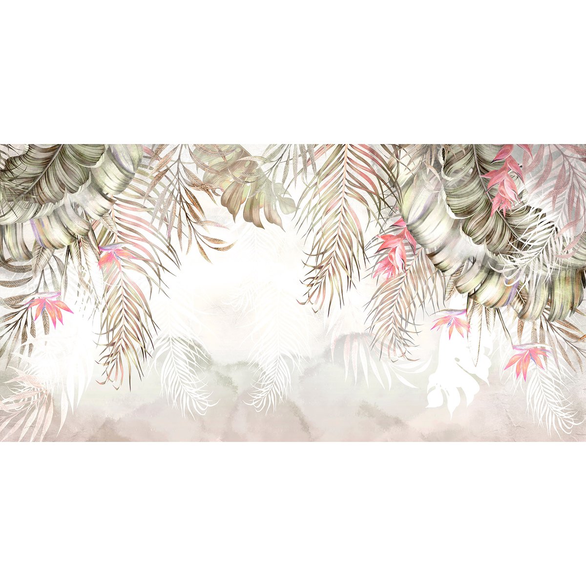 Papier peint panoramique - Feuilles