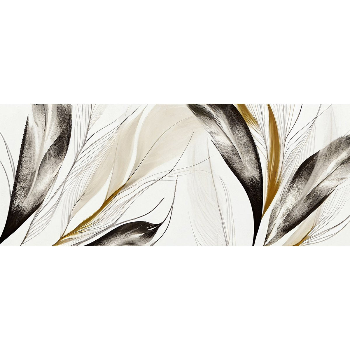 Papier peint panoramique - Feuilles Design