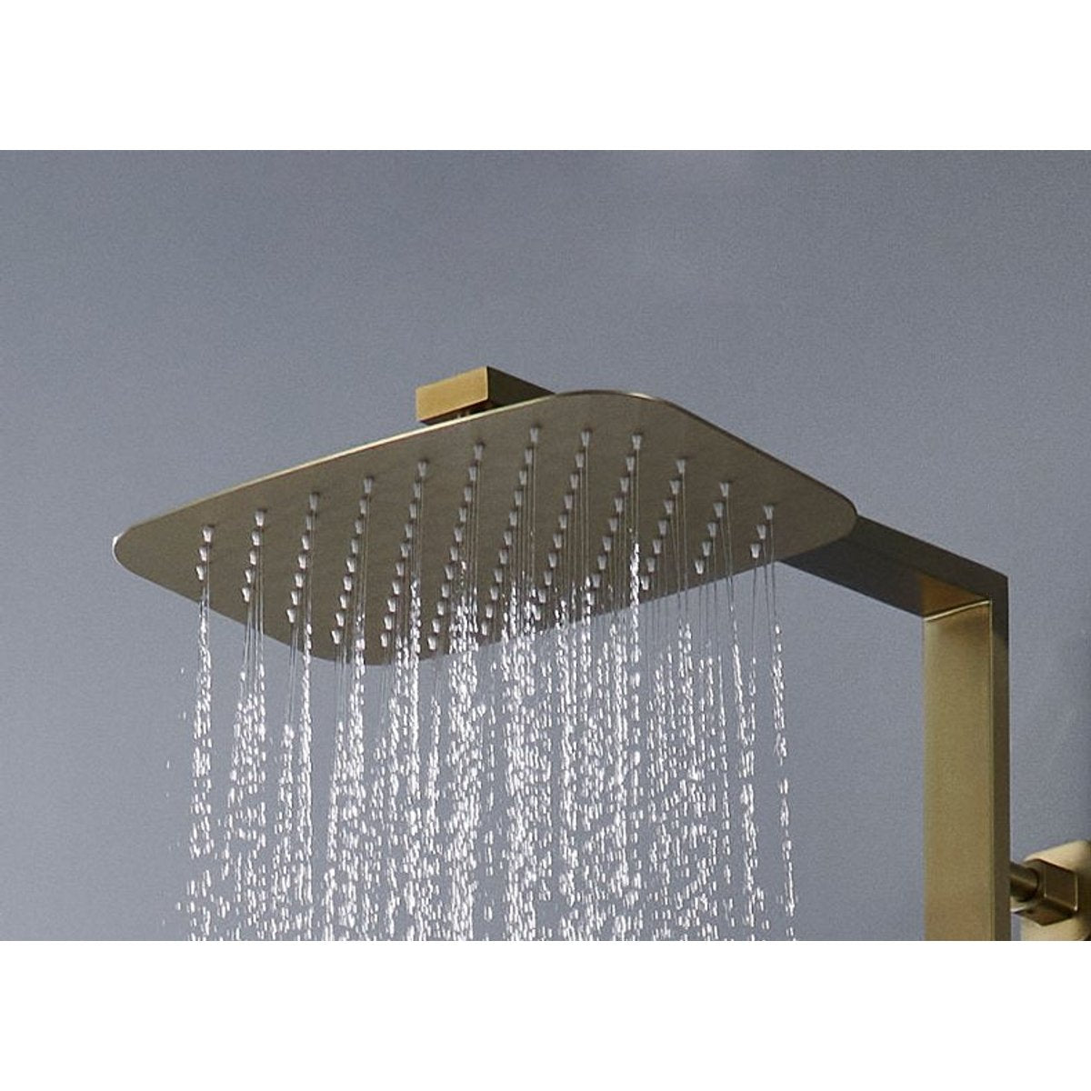 Colonne de douche et bain or brossé