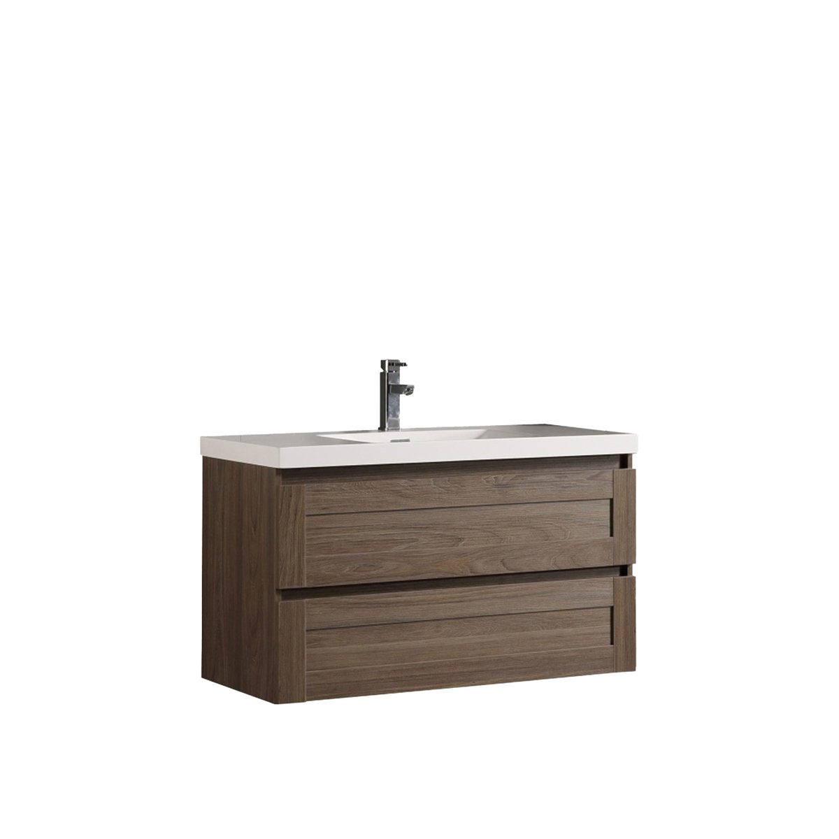 Meuble avec vasque 100 cm orme brun Aqualuna