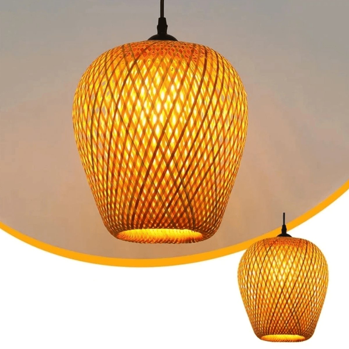 Suspension Lampe Bambou